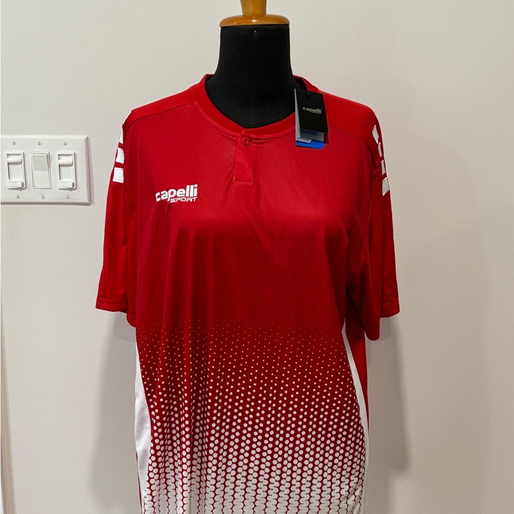 Capelli of New York Men's Red Performance Shirt